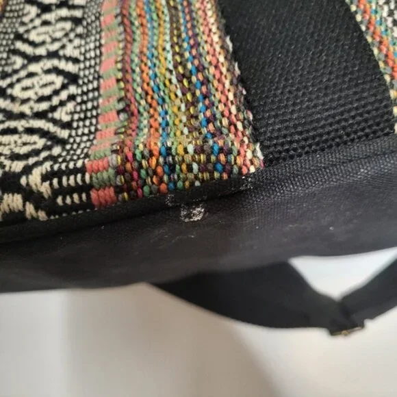 Roots African Prints Shoulder Crossbody Travel Luggage Duffle Bag Brown - Picture 10 of 13